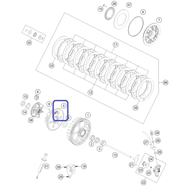 Noix D`embrayage KTM EXC/EXC-F 17-21...